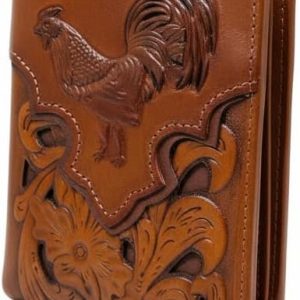 Rooster Floral Bifold — Brown & Coffee