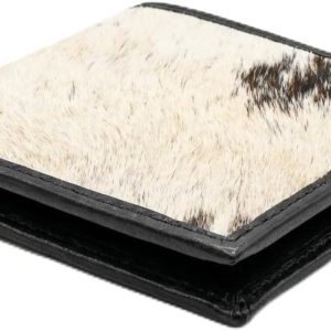Hair-On Cowhide Bifold — Black & White