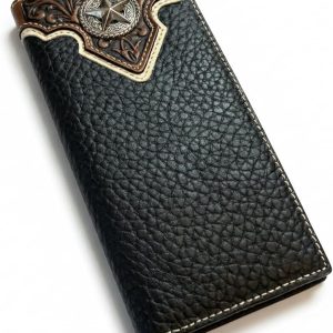 Concho Tooled-Inlay Long — Lone Star · Black