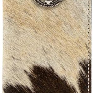 Cross Concho Cowhair Long — Brown & White