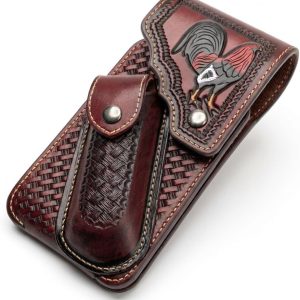 Gallo Holster with Knife Pouch — Light Coffee