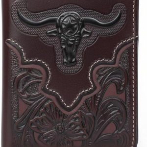 Longhorn Floral Bifold — Coffee & Coffee