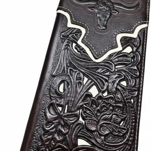 Longhorn Floral Long — Dark Brown