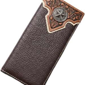 Concho Tooled-Inlay Long — Lone Star · Brown