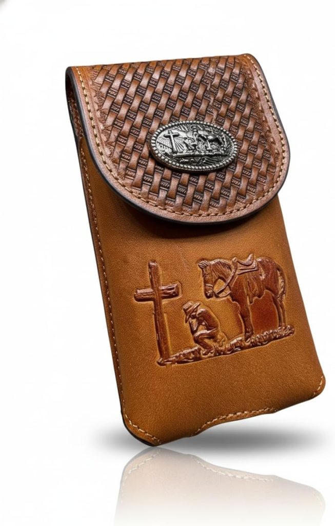 Basketweave Praying Cowboy Concho Holster
