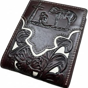 Praying Cowboy Laser-Cut Bifold — Ivory