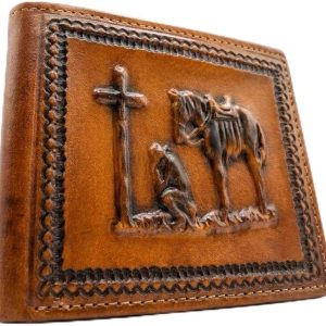 Praying Cowboy Bifold — Light Brown