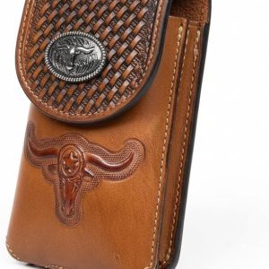 Longhorn Basketweave Holster — Light Brown