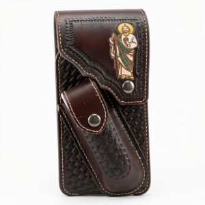 Basketweave Jesus Holster with Knife Pouch — Black