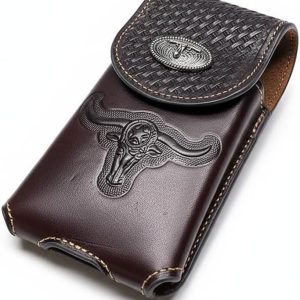 Longhorn Basketweave Holster — Coffee