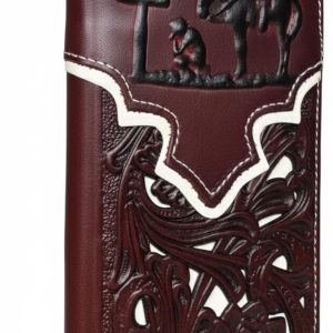 Praying Cowboy Laser-Cut Long — Maroon & White
