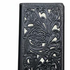 Laser-Cut Floral Long — Black & White