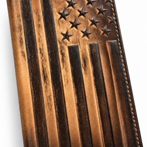Embossed American Flag Long — Faded