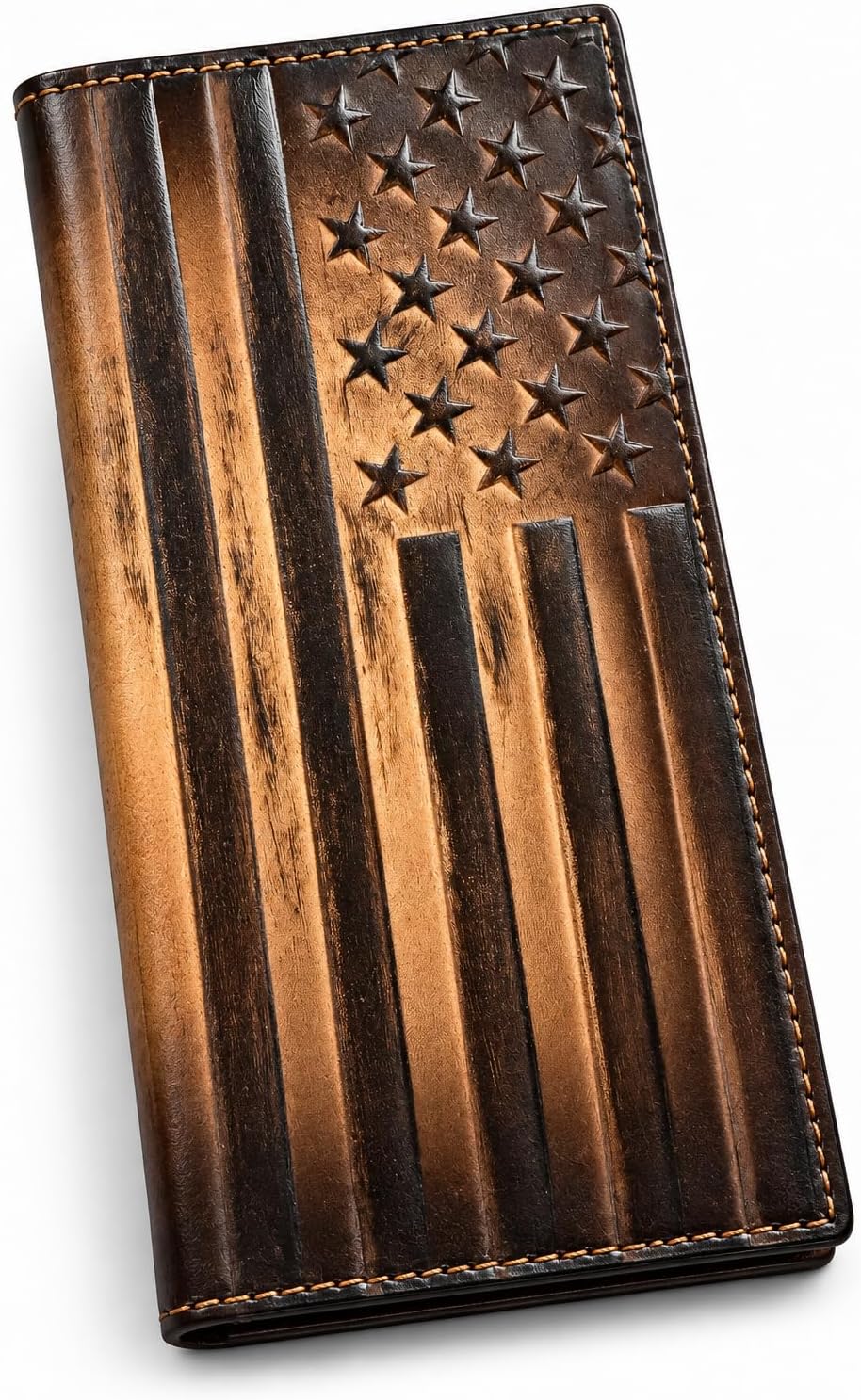 Embossed American Flag Long — Faded