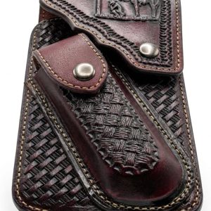 Praying Cowboy Holster with Knife Sheath — Light Coffee