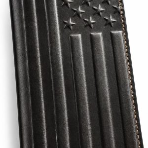 Embossed American Flag Long — Black