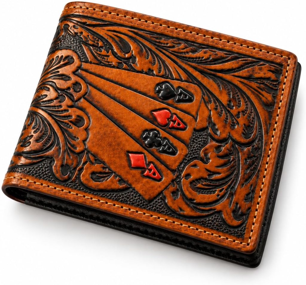Embossed Four Aces Poker Bifold