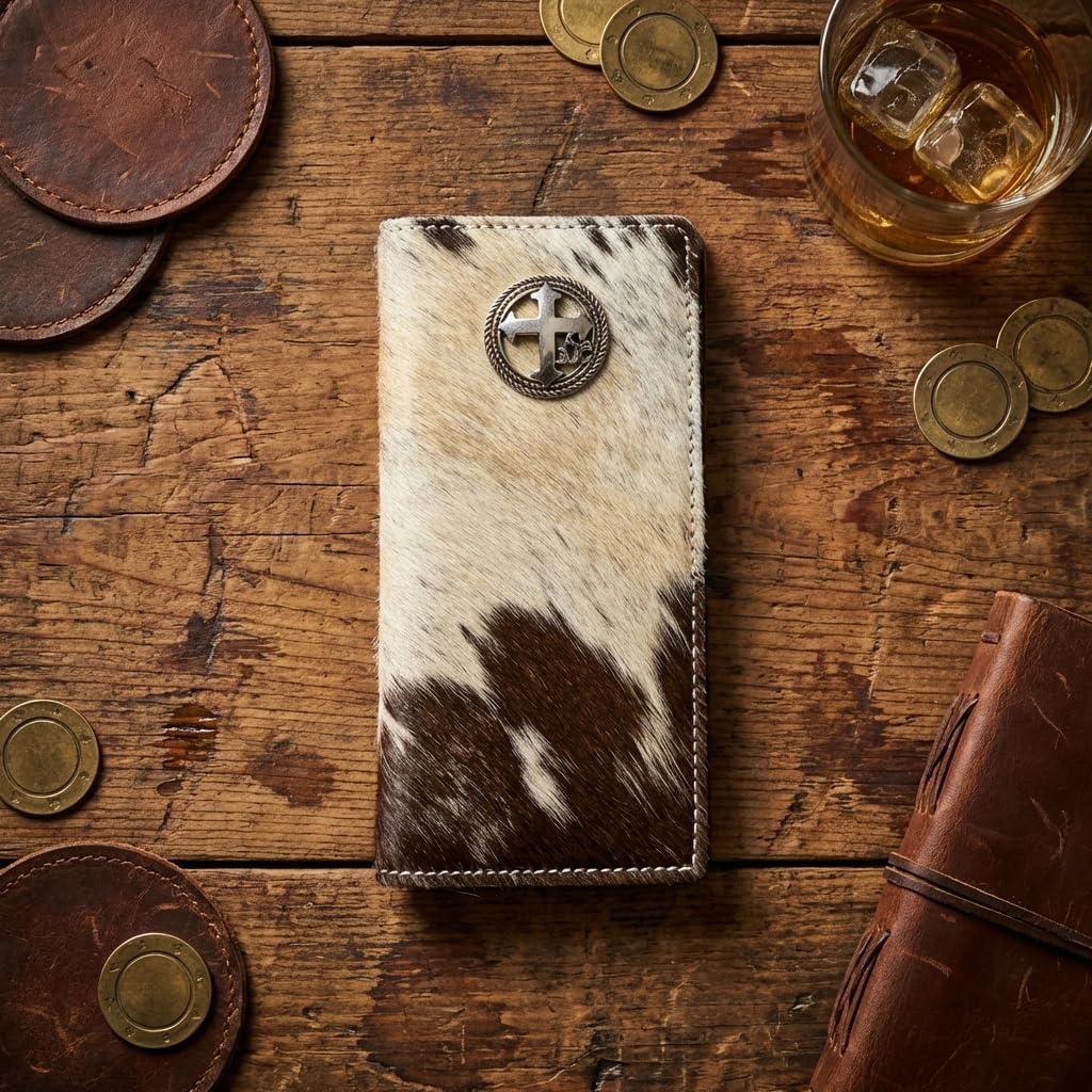 Hair-on cowhide detail