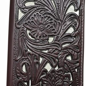 Laser-Cut Floral Long — Coffee & White