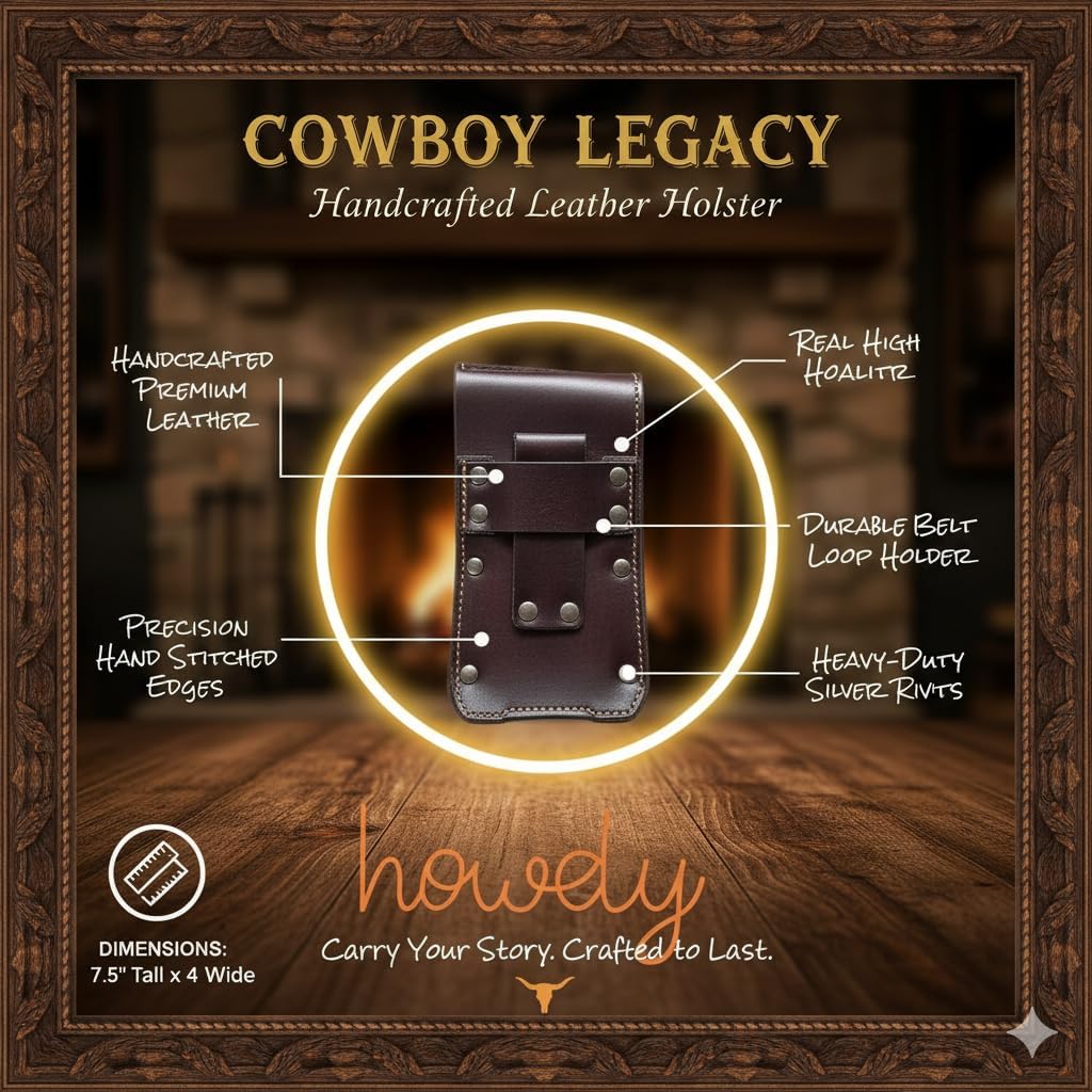 Basketweave Praying Cowboy Concho Holster — Burgundy