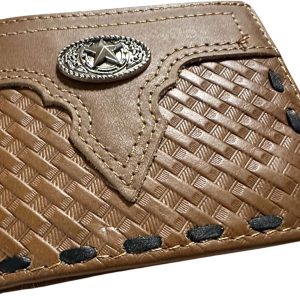 Concho Basketweave · Laced — Star · Brown