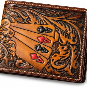 Embossed Four Aces Poker Bifold — Faded
