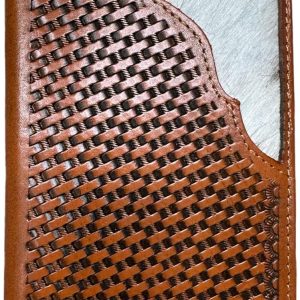 Rodeo Basketweave Long — Rooster Concho · Light Brown