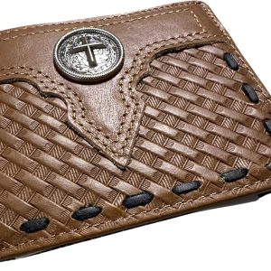 Cross Concho · Laced Bifold — Brown