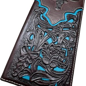 Longhorn Floral Long — Coffee & Teal