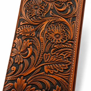 Embossed Longhorn Steer Long — Brown