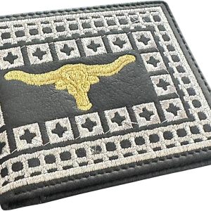 Embroidered Longhorn — Black