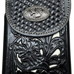 XXL Laser-Cut Floral Holster — Black & White