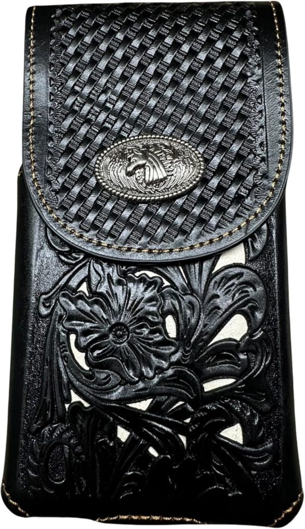 XXL Laser-Cut Floral Holster — Black & White