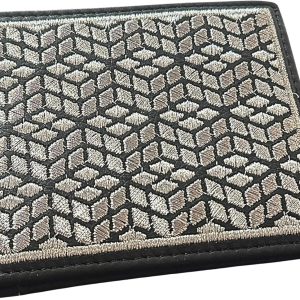 Embroidered Geometric — Black
