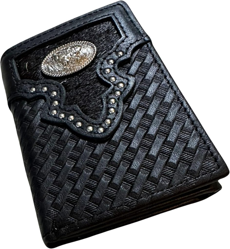Basketweave Concho Tri-Fold