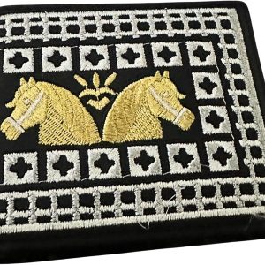 Embroidered Horses — Black