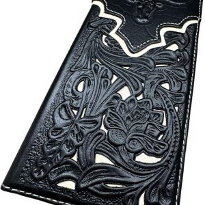 Longhorn Floral Long — Black & White