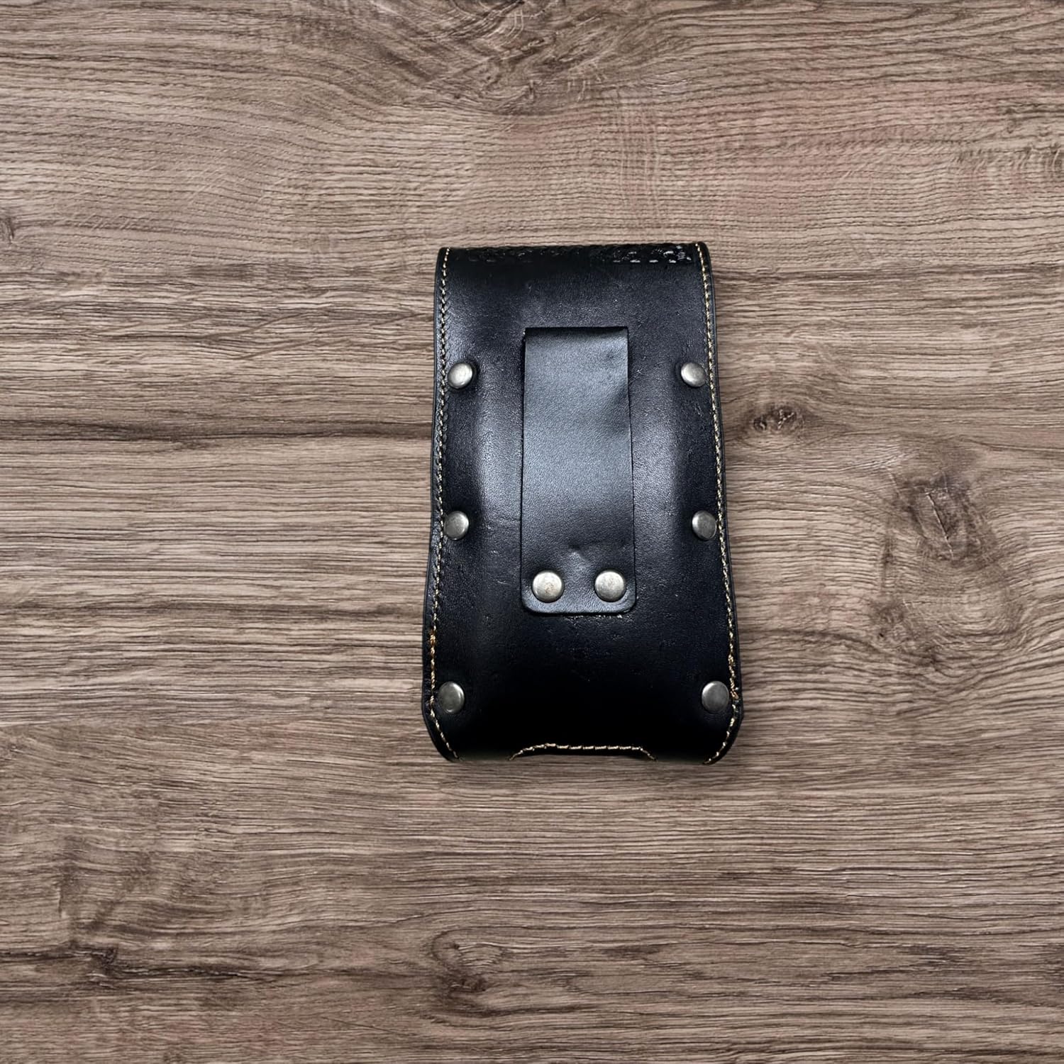 Basketweave Praying Cowboy Concho Holster — Black