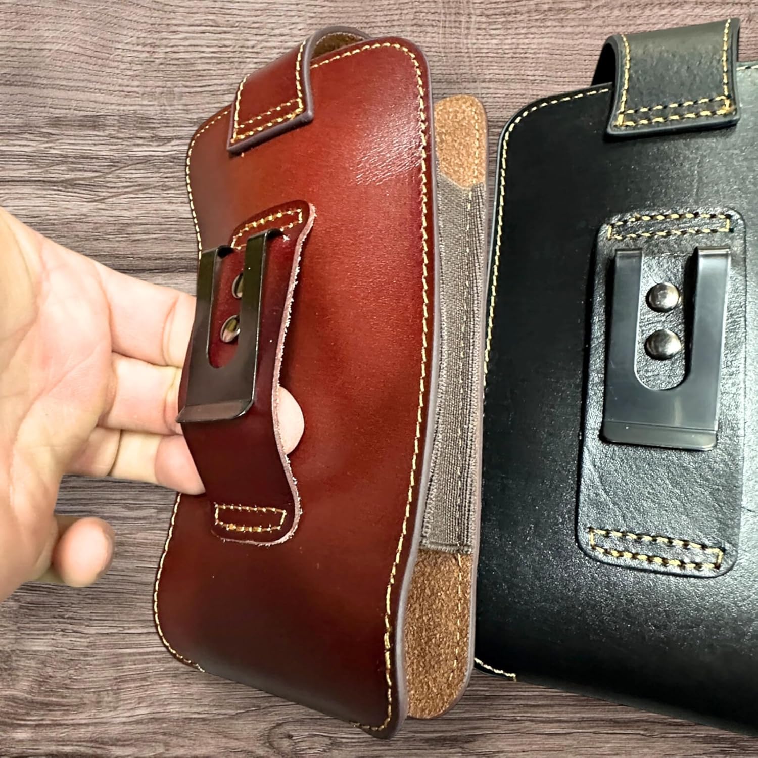 Floral Praying Cowboy Holster with Knife Holder — Burgundy